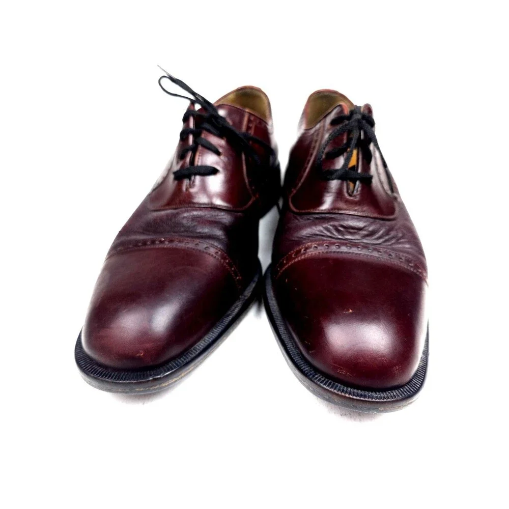 Mezlan Nicola Brown Deerskin Dress Shoes Men's size 7 M Spain Cap Toe